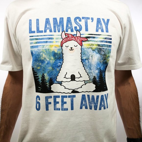 Llamast'ay White Graphic Print Tee T-Shirt S M L XL - Picture 2 of 8